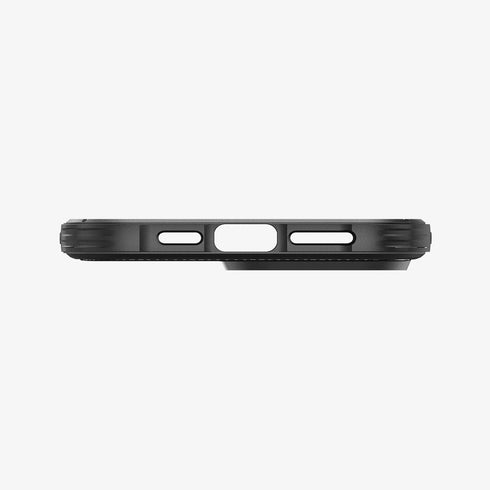 ACS04812 - iPhone 14 Pro Max Case Rugged Armor (MagFit) in matte black showing the back
